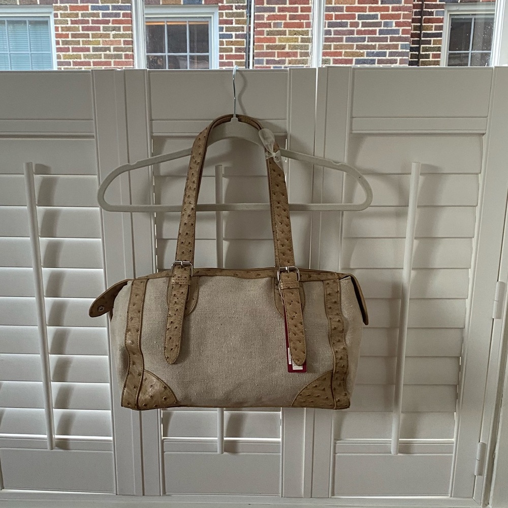 Merona canvas satchel NWT